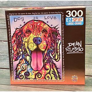 Dean Russo Dog Is Love 300 Large Piece Jigsaw Puzzle 18"x24" Masterpieces - NEW!